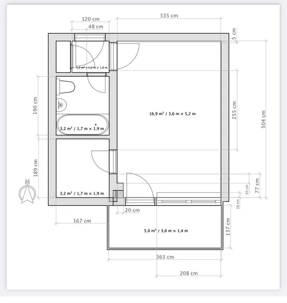 Vollständig renovierte 1-Raum-Wohnung mit Balkon und Einbauküche in Berlin — photo 1